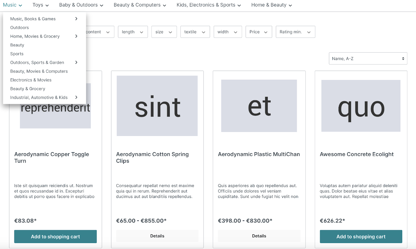 Dropdown Menü Dropdown Menü