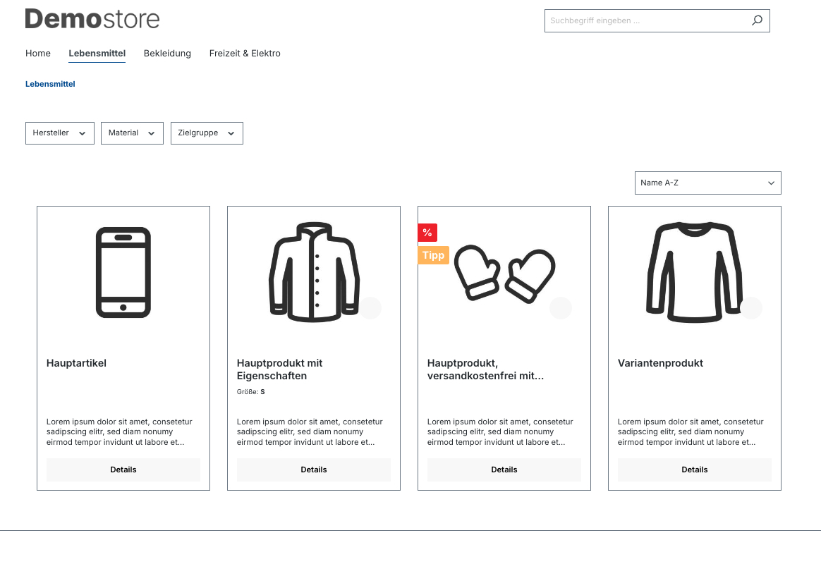 product category as pure showcase without wish list button, customer account button, cart button and prices but with search field